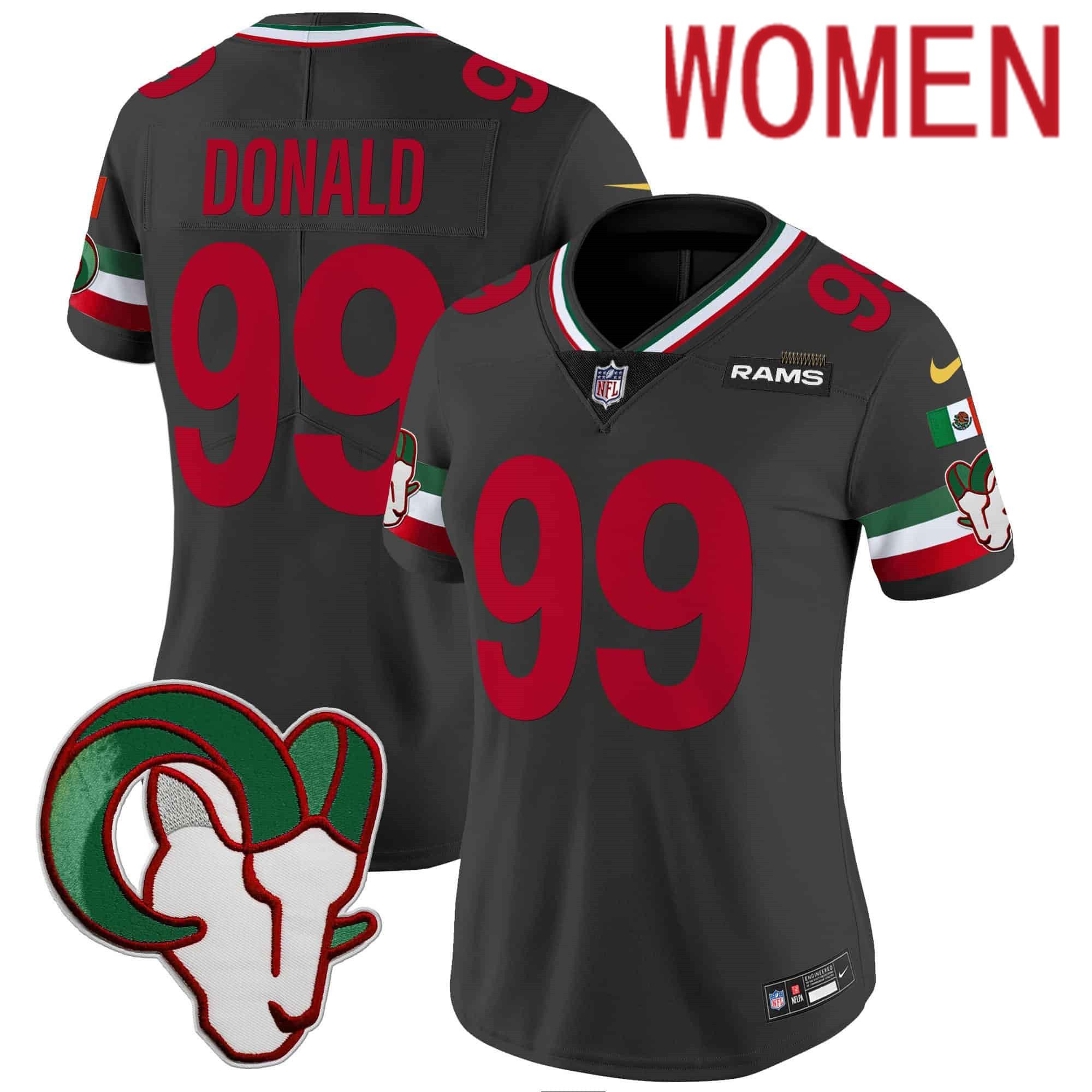 Women Los Angeles Rams #99 Donald Black 2024 Nike Mexico Vapor Limited NFL Jersey